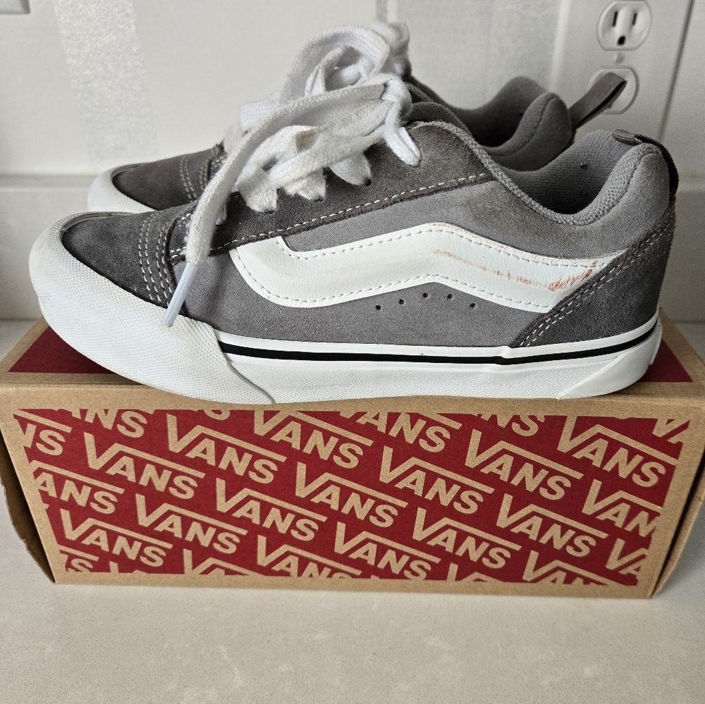 Vans Gray and White Classic Sneakers